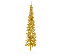 Mākslīgā Ziemassvētku Egle Ar Statīvu, Pusapaļa, Zelta, 210 Cm Vidaxl 8720287000952