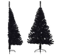Mākslīgā Ziemassvētku Egle Ar Statīvu, Pusapaļa, 150 Cm, Pvc Vidaxl 8720287021469