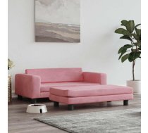 Suņa Gulta Ar Pagarinājumu, Rozā, 100X50X30 Cm, Samts Vidaxl 8720287220053