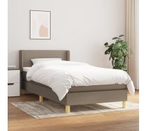 Atsperu Gultas Rāmis Ar Matraci, Pelēkbrūns, 90X200 Cm, Audums Vidaxl 8720287318583