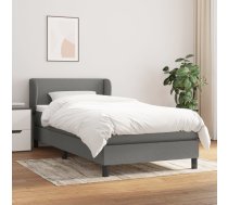 Atsperu Gulta Ar Matraci, Tumši Pelēka, 90X200 Cm, Audums Vidaxl 8720287399308