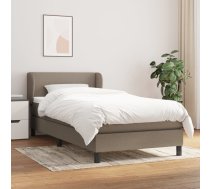 Atsperu Gultas Rāmis Ar Matraci, Pelēkbrūns, 90X200 Cm, Audums Vidaxl 8720287399339