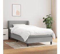 Atsperu Gulta Ar Matraci, Gaiši Pelēka, 90X200 Cm, Audums Vidaxl 8720287400097