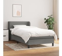 Atsperu Gulta Ar Matraci, Tumši Pelēka, 90X200 Cm, Audums Vidaxl 8720287400103