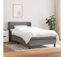 Atsperu Gulta Ar Matraci, Tumši Pelēka, 90X200 Cm, Audums Vidaxl 8720287402503