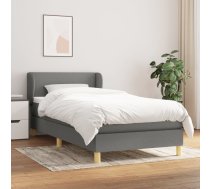 Atsperu Gulta Ar Matraci, Tumši Pelēka, 90X200 Cm, Audums Vidaxl 8720287404903