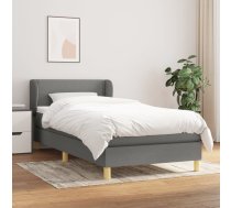 Atsperu Gulta Ar Matraci, Tumši Pelēka, 90X200 Cm, Audums Vidaxl 8720287405702