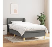Atsperu Gulta Ar Matraci, Tumši Pelēka, 90X200 Cm, Audums Vidaxl 8720287407300