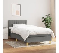 Atsperu Gulta Ar Matraci, Tumši Pelēka, 90X200 Cm, Audums Vidaxl 8720287454106