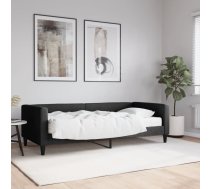 Dīvāngulta Ar Matraci, Melns Audums, 90X200 Cm Vidaxl 8720845459369