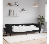 Izvelkams Dīvāns Ar Matraci, Melns, 90X200 Cm, Samts Vidaxl 8720845460457