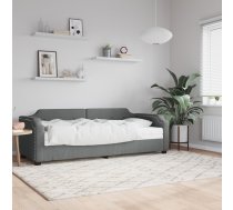 Dīvāngulta Ar Matraci, Tumši Pelēks Audums, 90X200 Cm Vidaxl 8720845469917