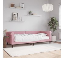 Dīvāngulta Ar Matraci, Rozā Samts, 90X200 Cm Vidaxl 8720845471200