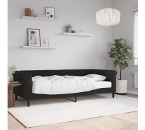 Izvelkams Dīvāns Ar Matraci, Melns, 90X200 Cm, Samts Vidaxl 8720845471217
