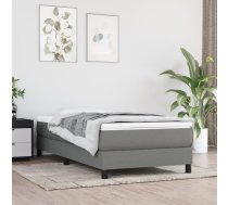 Atsperu Gulta Ar Matraci, Tumši Pelēka, 90X200 Cm, Audums Vidaxl 8720845545451