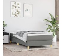 Atsperu Gulta Ar Matraci, Tumši Pelēka, 90X200 Cm, Audums Vidaxl 8720845546434