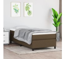 Atsperu Gultas Rāmis Ar Matraci, Tumši Brūna, 90X200 Cm, Audums Vidaxl 8720845548933