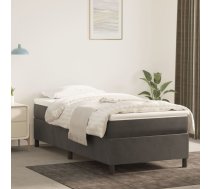 Atsperu Gulta Ar Matraci, Tumši Pelēka Samts, 90X200 Cm Vidaxl 8720845551575