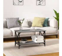 Kafijas Galdiņš, Pelēks, 80X45X45 Cm,Inženierijas Koks, Dzelzs Vidaxl 8720845558888