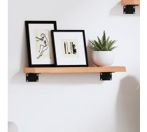 Sienas Plaukts, Gaiši Brūns, 40X10X2 Cm, Ozola Masīvkoks Vidaxl 8720845813413