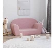 Divvietīgs Bērnu Dīvāns, Rozā, Mīksts Plīšs Vidaxl 8721012056688