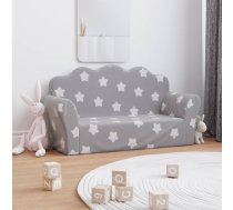 Divvietīgs Bērnu Dīvāns, Gaiši Pelēks Ar Zvaigznēm, Plīšs Vidaxl 8721012057234