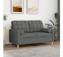 Divvietīgs Dīvāns Ar Spilveniem, Tumši Pelēks, 120 Cm, Audums Vidaxl 8721012057425