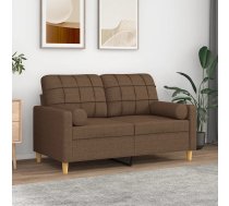Divvietīgs Dīvāns Ar Spilveniem, Brūns, 120 Cm, Audums Vidaxl 8721012057449