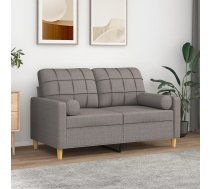 Divvietīgs Dīvāns Ar Spilveniem, Pelēkbrūns, 120 Cm, Audums Vidaxl 8721012057487