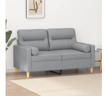 Divvietīgs Dīvāns Ar Spilveniem, Gaiši Pelēks, 120 Cm, Audums Vidaxl 8721012057807