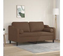 Divvietīgs Dīvāns Ar Spilveniem, Brūns, 140 Cm, Audums Vidaxl 8721012058156
