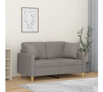 Divvietīgs Dīvāns Ar Spilveniem, Pelēkbrūns, 120 Cm, Audums Vidaxl 8721012058750