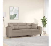 Trīsvietīgs Dīvāns Ar Spilveniem, 180 Cm, Pelēkbrūns Audums Vidaxl 8721012059443