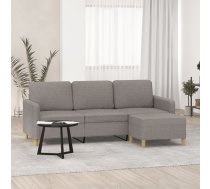 Trīsvietīgs Dīvāns Ar Kājsoliņu, 180 Cm, Pelēkbrūns Audums Vidaxl 8721012061668