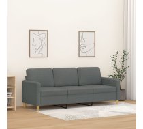 Trīsvietīgs Dīvāns, Tumši Pelēks Audums, 180 Cm Vidaxl 8721012135727