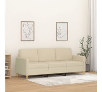 Trīsvietīgs Dīvāns, Krēmkrāsas Audums, 180 Cm Vidaxl 8721012135734