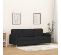 Trīsvietīgs Dīvāns, Melns Audums, 180 Cm Vidaxl 8721012135758