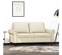 Divvietīgs Dīvāns, Krēmkrāsas, 120 Cm, Mākslīgā Āda Vidaxl 8721012135857