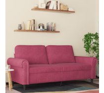 Divvietīgs Dīvāns, Vīnsarkans Samts, 140 Cm Vidaxl 8721012136182