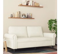 Divvietīgs Dīvāns, Krēmkrāsas, 140 Cm, Samts Vidaxl 8721012136229