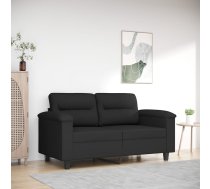 Divvietīgs Dīvāns, 120 Cm, Melns Mikrošķiedras Audums Vidaxl 8721012136434
