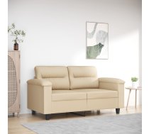 Divvietīgs Dīvāns, 120 Cm, Krēmkrāsas Mikrošķiedras Audums Vidaxl 8721012136441