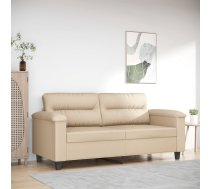 Divvietīgs Dīvāns, 140 Cm, Krēmkrāsas Mikrošķiedras Audums Vidaxl 8721012136502