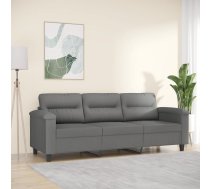 Trīsvietīgs Dīvāns, 180 Cm, Tumši Pelēks Mikrošķiedras Audums Vidaxl 8721012136540