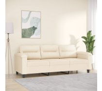 Trīsvietīgs Dīvāns, Bēša Mikrošķiedras Audums, 180 Cm Vidaxl 8721012136571
