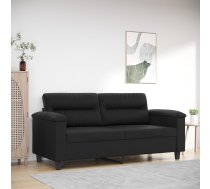 Divvietīgs Dīvāns, Melns, 140 Cm, Mākslīgā Āda Vidaxl 8721012136687