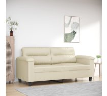 Divvietīgs Dīvāns, Krēmkrāsas, 140 Cm, Mākslīgā Āda Vidaxl 8721012136694