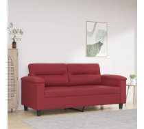 Divvietīgs Dīvāns, Vīnsarkans, 140 Cm, Mākslīgā Āda Vidaxl 8721012136717