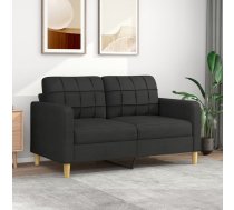 Divvietīgs Dīvāns, Melns Audums, 140 Cm Vidaxl 8721012138216