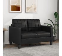 Divvietīgs Dīvāns, Melns, 120 Cm, Mākslīgā Āda Vidaxl 8721012138384